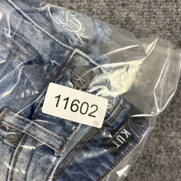 Kut from the Kloth Jane Shorts Womens Size 4 Blue High Rise Cut Off Distressed - Picture 10 of 10